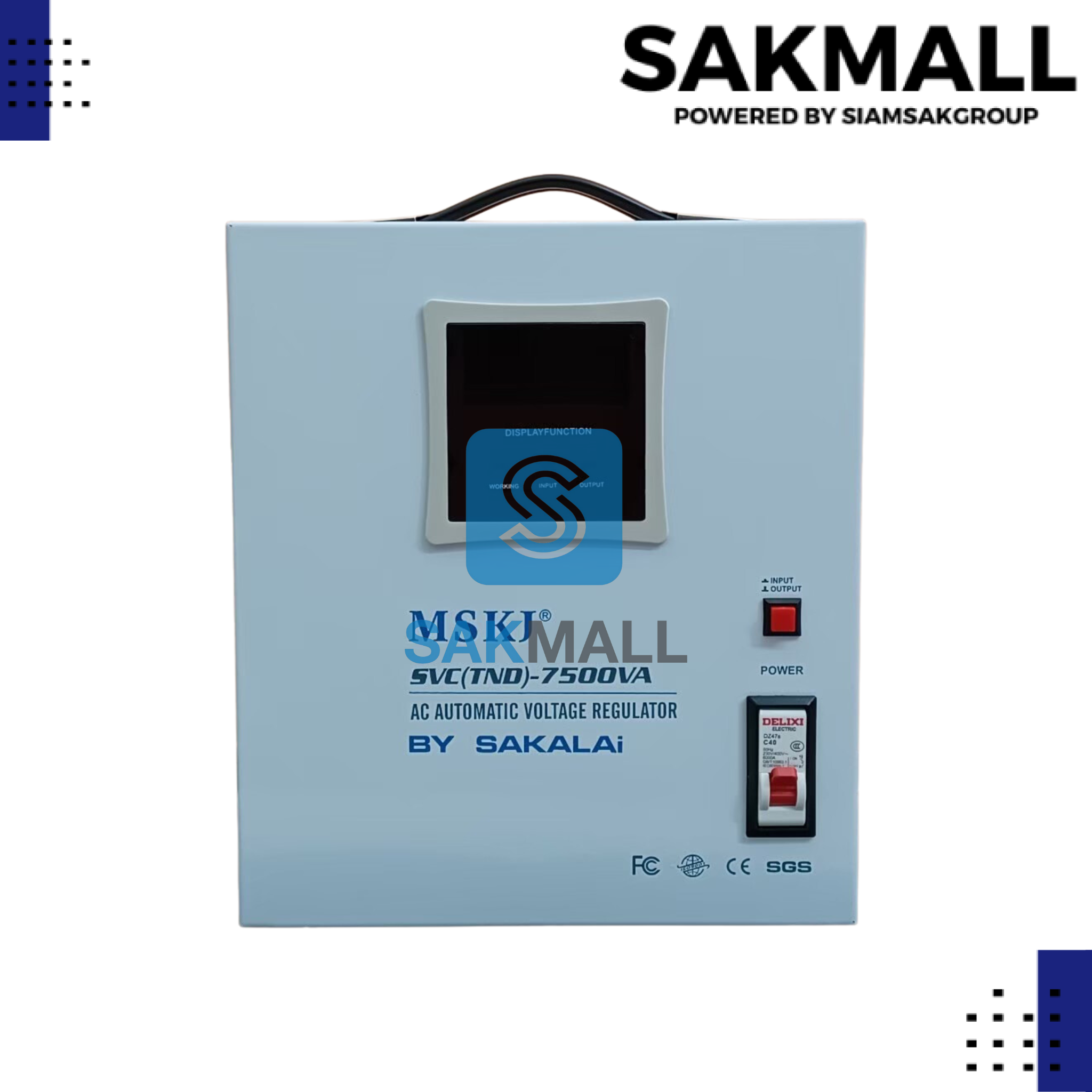 ตู้เพิ่มแรงดันไฟ MSKJ รุ่น SVC(TND)-7500 VA 220 v./Motor2HP