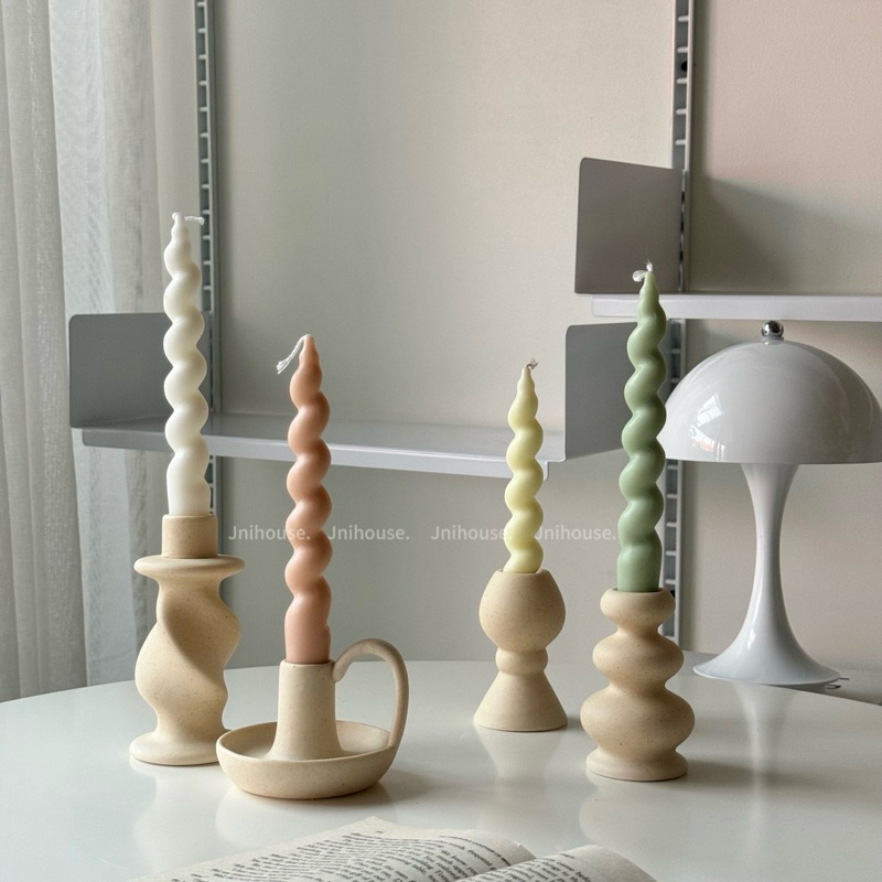 [พร้อมส่ง] Jnihouse : เชิงเทียนเซรามิก เชิงเทียนมินิมอล (Candle Holder)