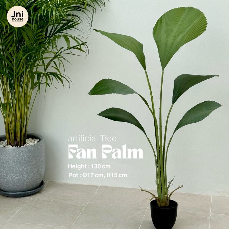 [พร้อมส่ง] Jnihouse : ต้นปาล์มใบพัด ต้นไม้ประดิษฐ์สูง 130 cm (Tree)