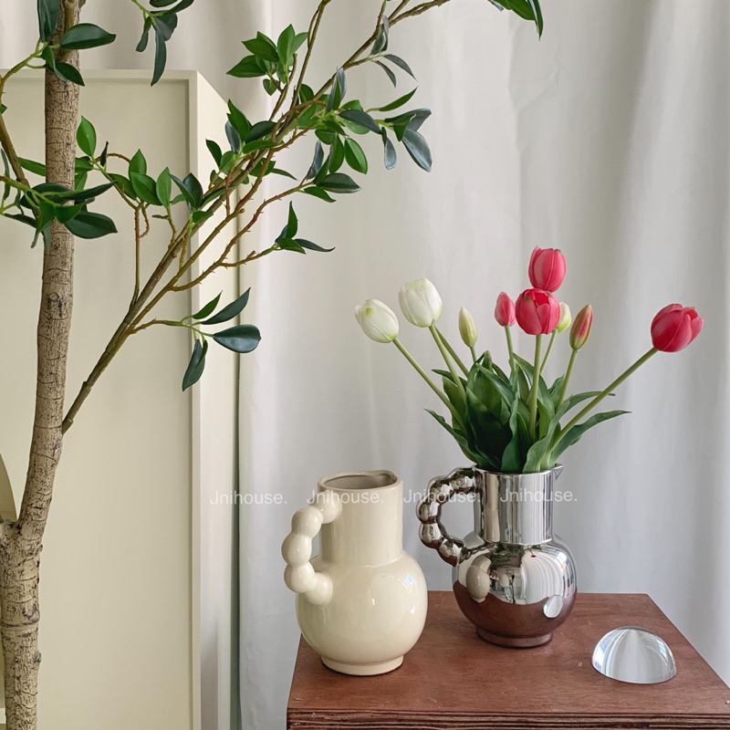 [พร้อมส่ง] Jnihouse : แจกันเซรามิกทรงเหยือกน้ำ (มีให้เลือก 2 สี)