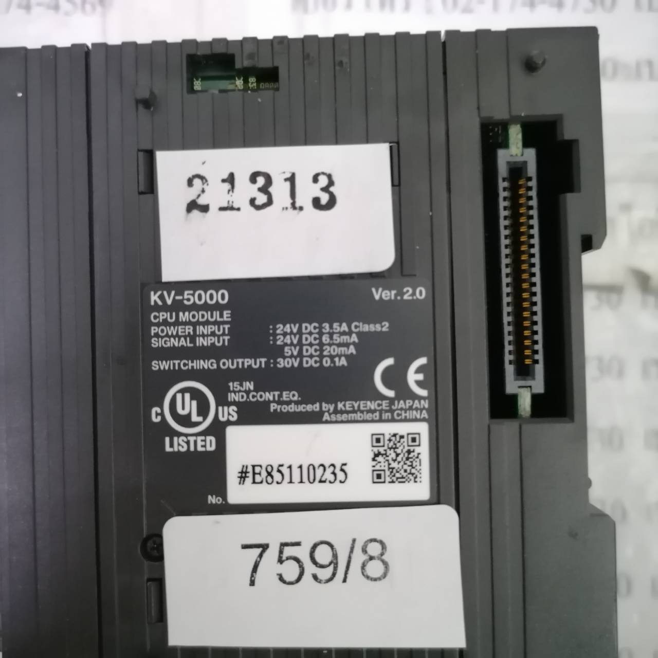 PLC " KEYENCE " MODEL : KV-5000