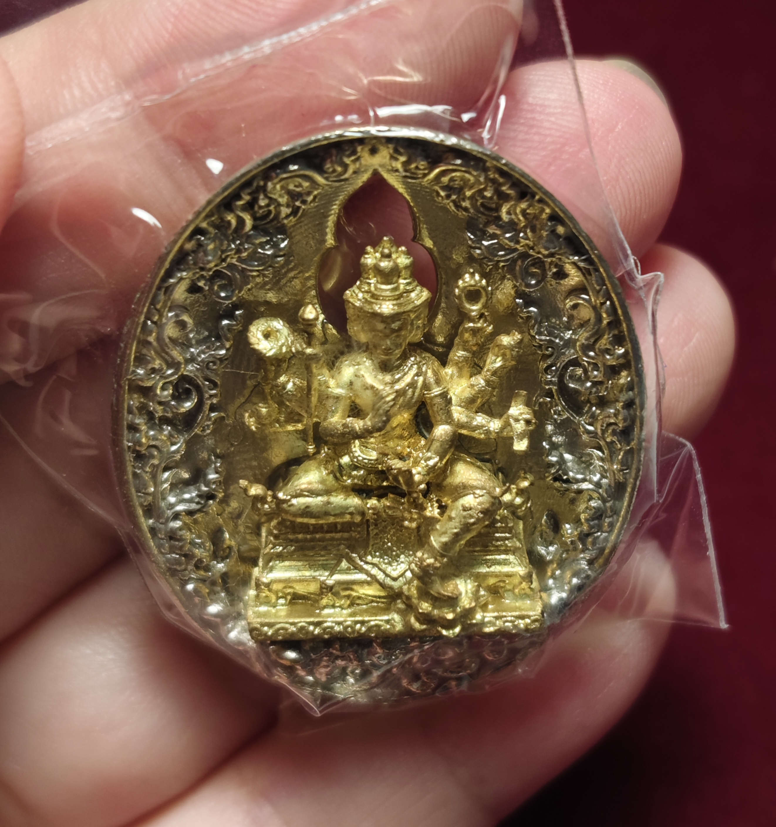 เหรียญหล่อพระพรหม รุ่นมหาสมปรารถนา เลขมงคล741(เนื้อนำฤกษ์ 2สี) (หลวงพ่อเพ็ชร์ วัดตะคร้อเก่า) จ.นครราชสีมา ปี2561