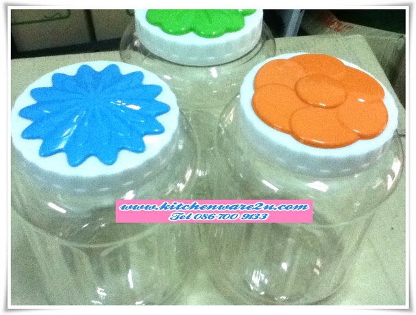 P06173 ขวดโหลใส PET ปาก 5 นิ้ว สูง 10 นิ้ว (ราคาส่งต่อ 1 โหล :12 อัน)
