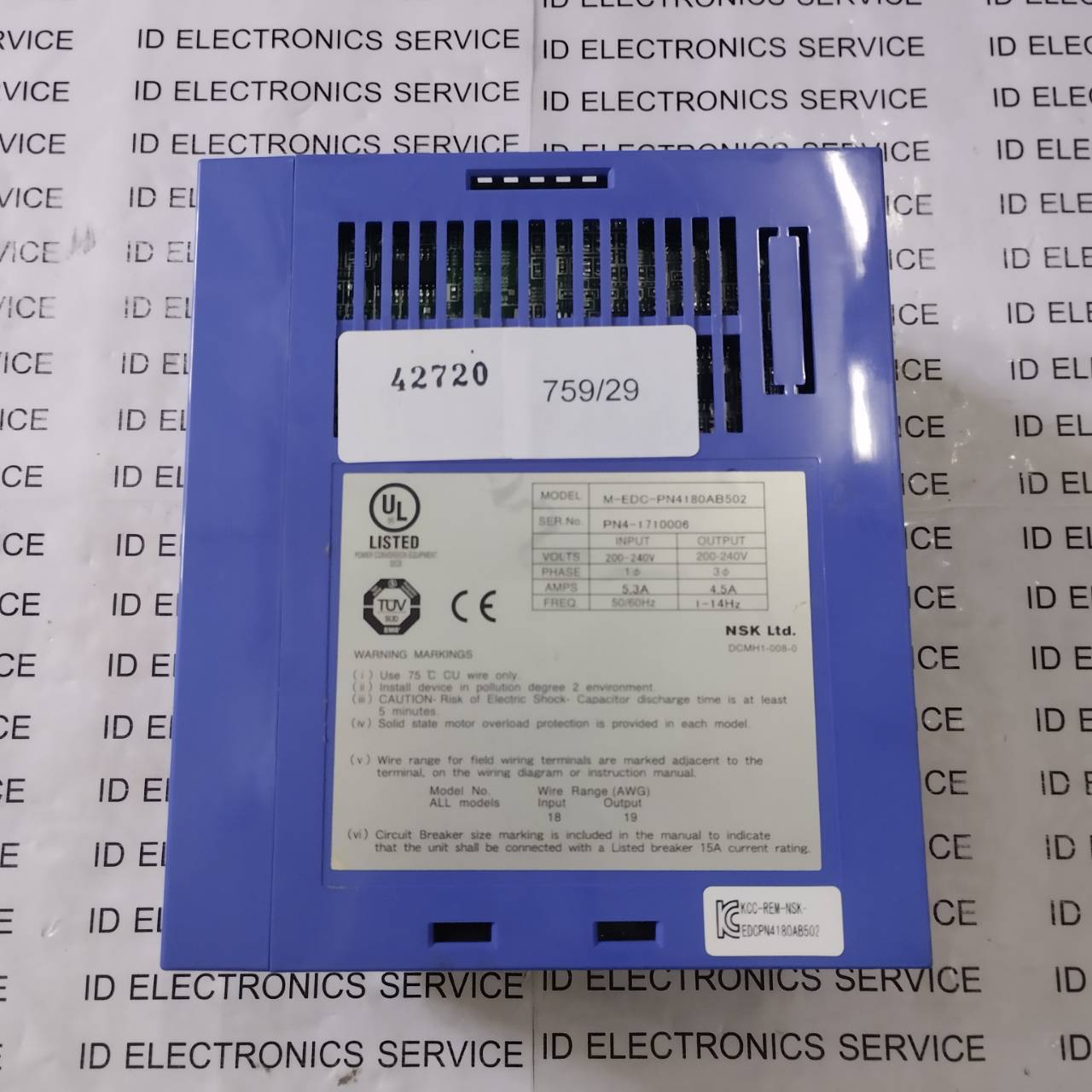 SERVO DRIVE " NSK " MODEL : M-EDC-PN4180AB502