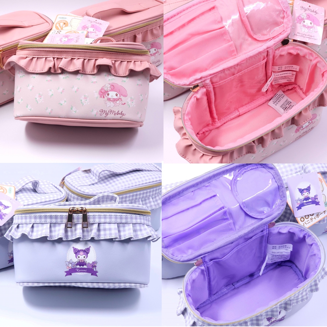 กระเป๋าเครื่องสำอาง Sanrio ลิขสิทธิ์แท้จากญี่ปุ่น มีให้เลือก 2 ลาย