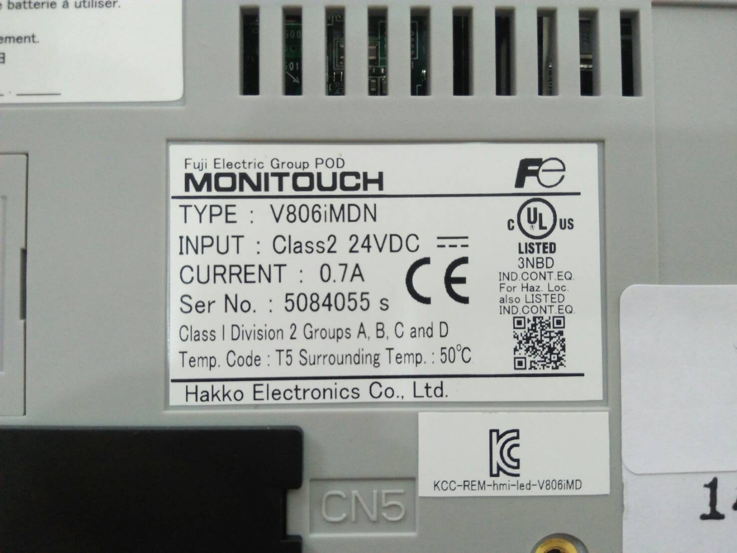 HMI " HAKKO " MODEL : V806IMDN