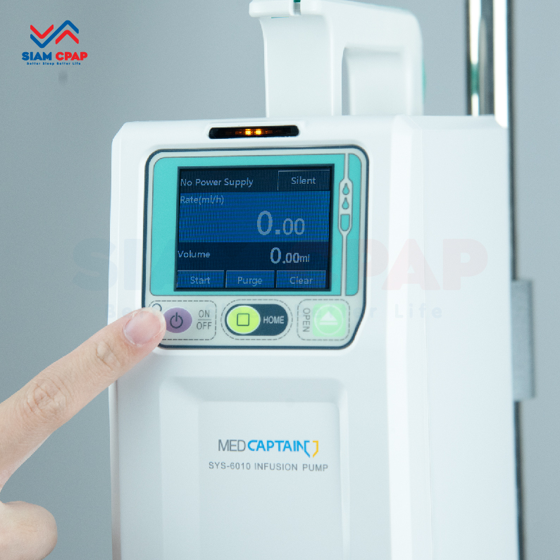 เครื่องควบคุมการให้สารละลายทางหลอดเลือดดำ Infusion Pump Medcaptain รุ่น SYS-6010A รับประกันศูนย์ไทย 1 ปี