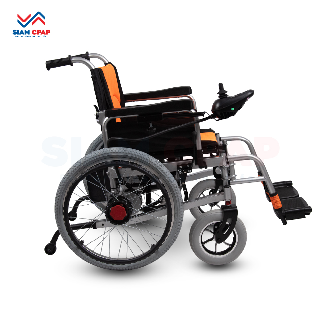 รถเข็นไฟฟ้า แบบพับได้ (Foldable Electric Wheelchair) รุ่นราคาประหยัด รับประกัน 1 ปี