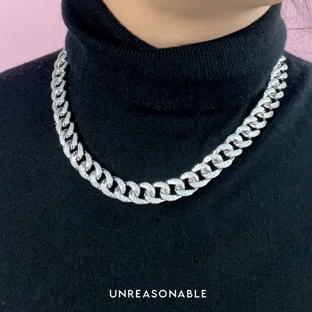 สร้อยคอ ฝังเพชร CZ ทั้งเส้น UA0889-01 Unreasonable Accessories