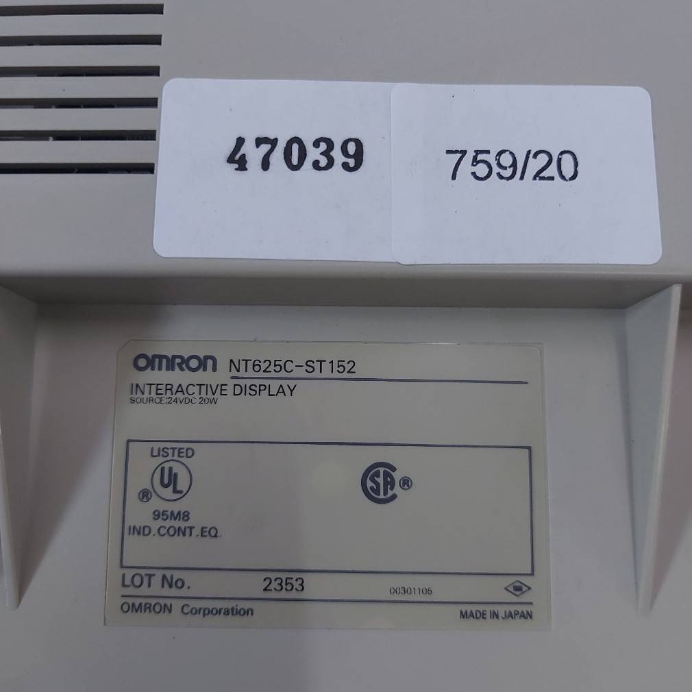 LCD TOUCH SCREEN " OMRON " MODEL : NT625C-ST152