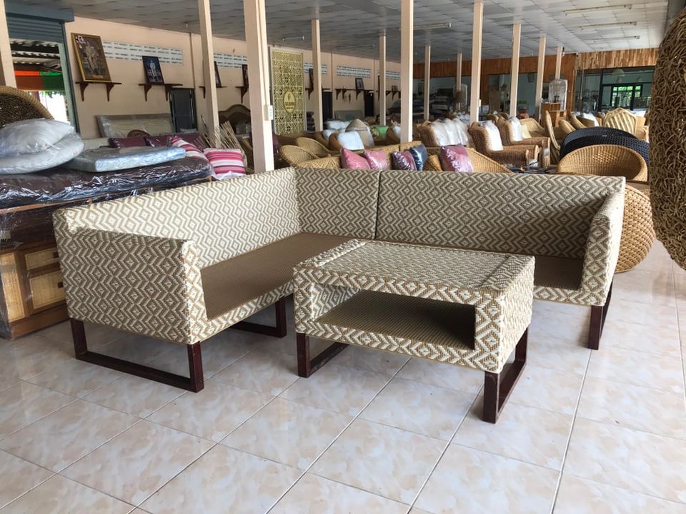 ชุดเข้ามุมหวายแท้สานหวายเทียม