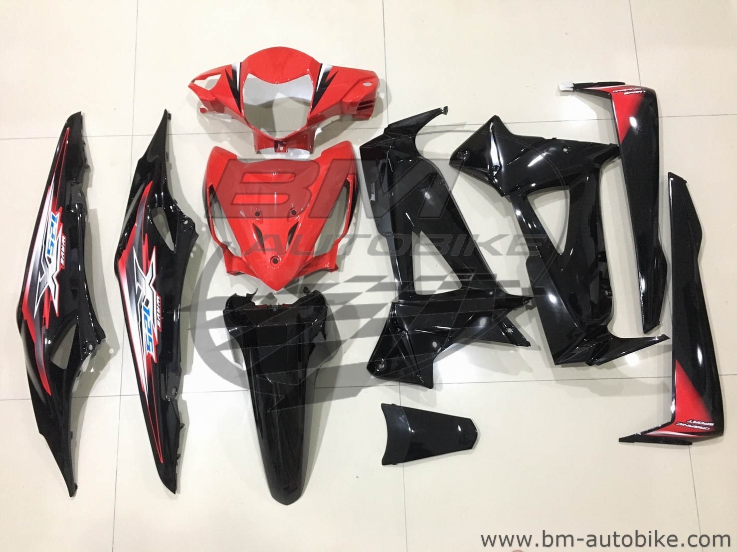 ชุดสี WAVE125X-100X แดงดำ 4 กก.