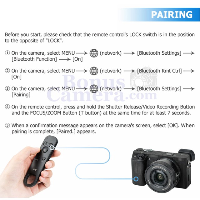 BTR-S1 รีโมตถ่ายวีดีโอได้A1,A7C,A7 III,A7 IV,A7R III,A7RM3A,A7R IV,A7RM4A,A7R V,A7S III,A9,A9 II,A6100,A6400,A6600,ZV-E1,ZV-E10,ZV-1,ZV-1F,RX100 VII,RX0 II,FX3,FX30