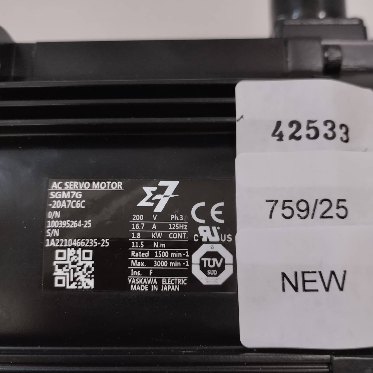 ซ่อม SGM7G-20A7C6C SERVO MOTOR "YASKAWA"