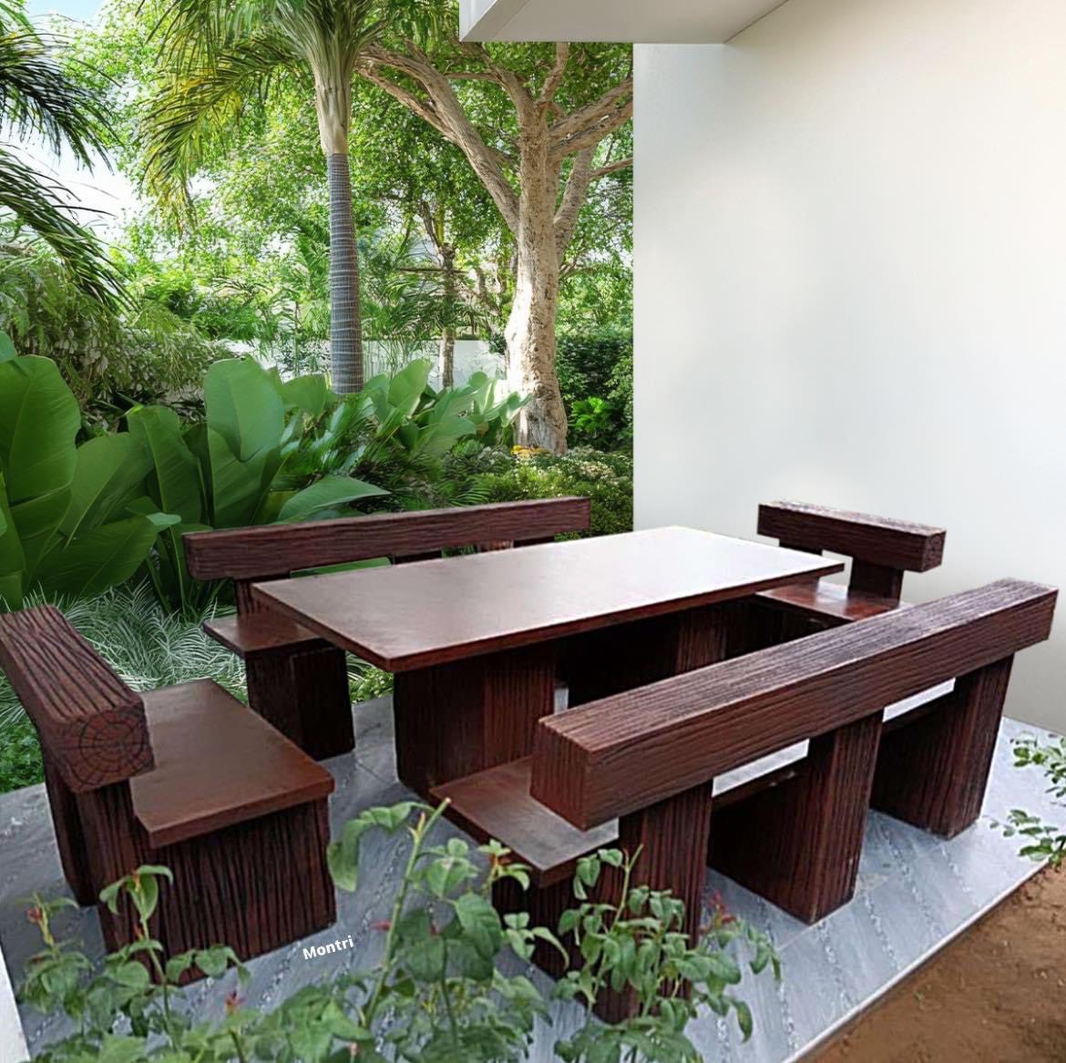 โต๊ะและเก้าอี้ลายไม้ธรรมชาติ ดีไซน์คลาสสิกทันสมัย ขนาดใหญ่พิเศษ เหมาะสำหรับ 10-12 คน