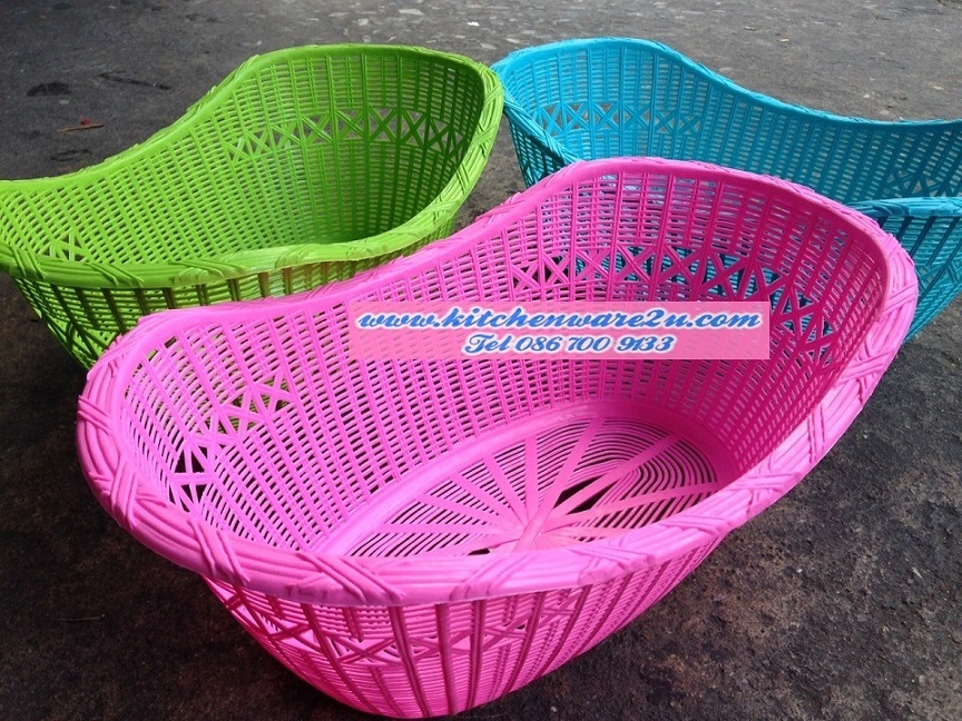 P09304 ตะกร้าหวายทรงเรือยอร์ช (กว้าง 20.5 ซม. ยาว 33 ซม. สูง 12 ซม.) No.K-1008 (ราคาส่งต่อ 1 โหล:12 ใบ)