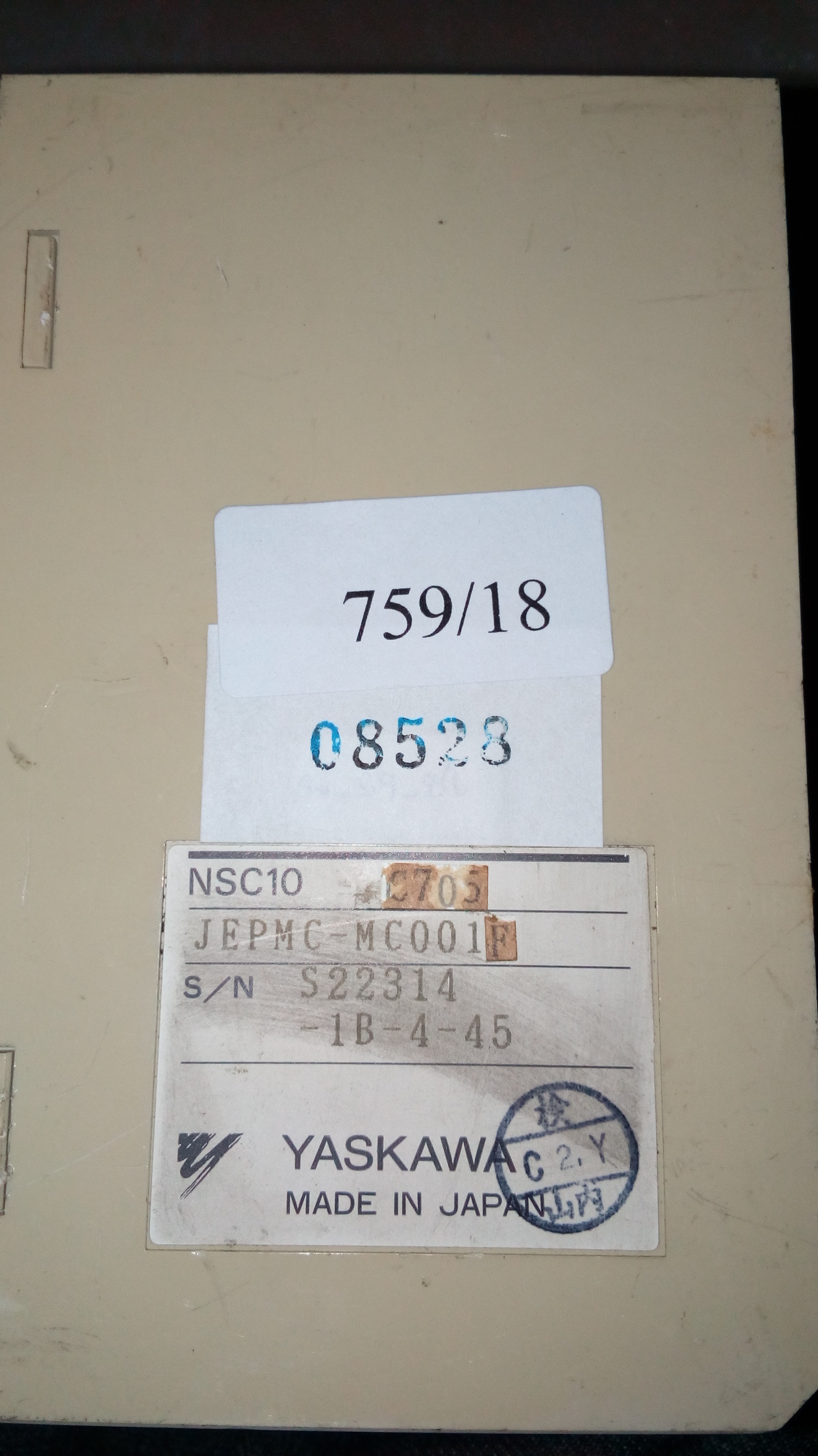 PLC " YASKAWA " MODEL : JEPMC-MC001F