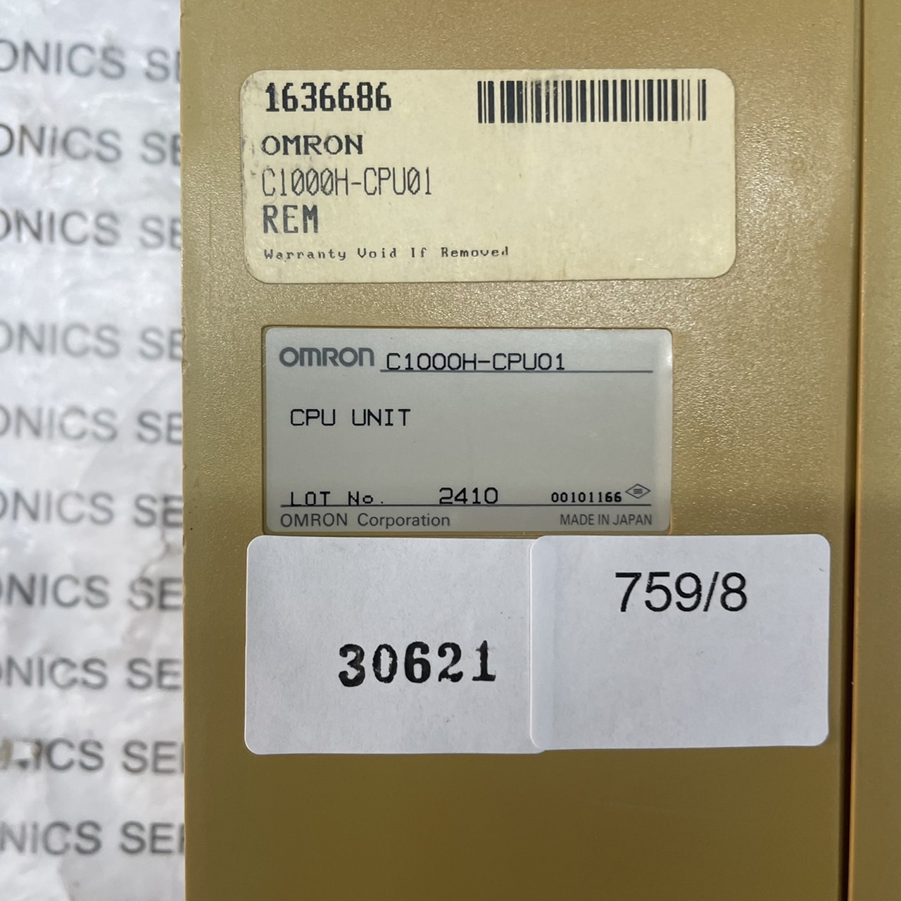 PLC " OMRON " MODEL : C1000H-CPU01