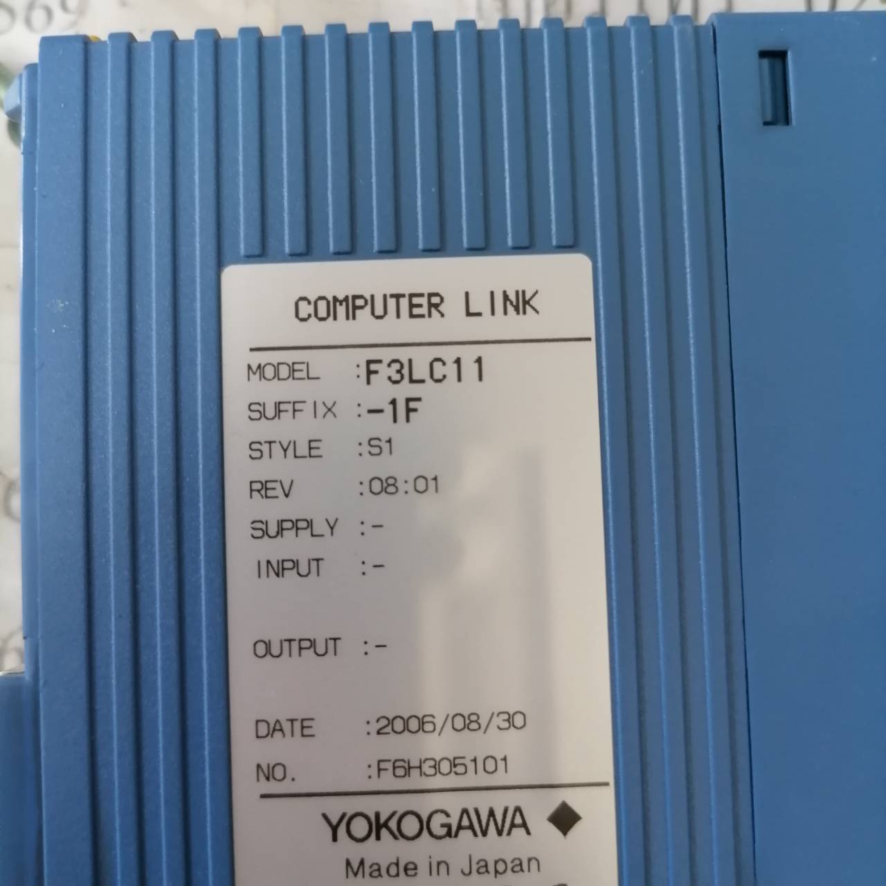 PLC " YOKOGAWA " MODEL : F3LC11