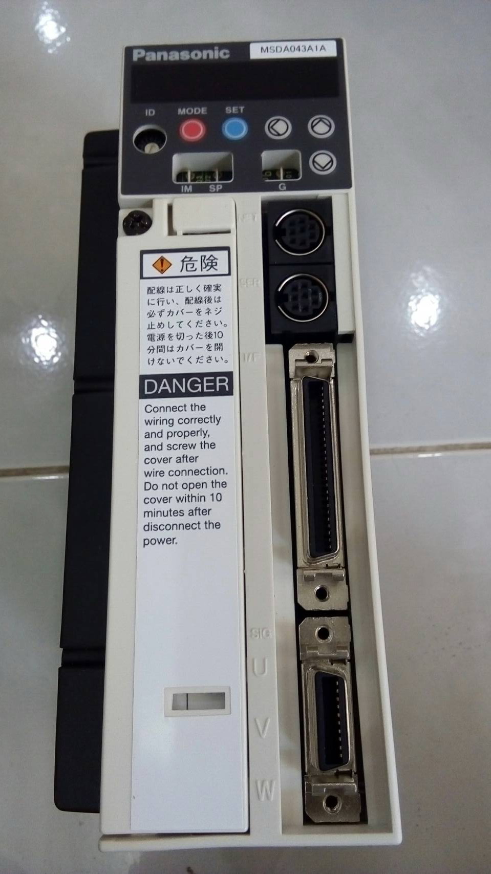 SERVO DRIVE " PANASONIC " MODEL : MSDA043A1A