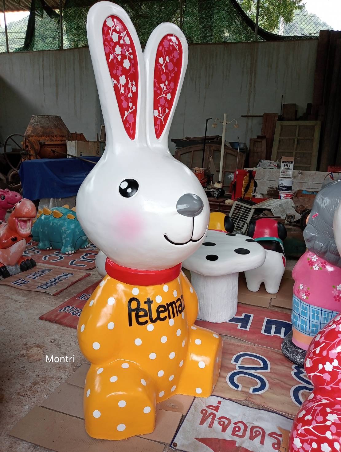 รูปปั้นตุ๊กตาแต่งสวน set คู่ สุดคุ้ม ( จำนวน 2 ตัว) รูปปั้นตุ๊กตาแต่งสวน รูปปั้นแต่งร้าน ตุ๊กตาแต่งร้าน สูง 1.80 เมตร