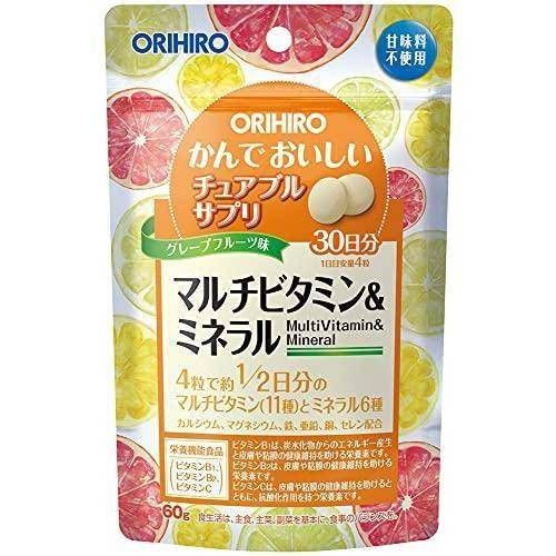 วิตามินรวมแบบเคี้ยว ORIHIRO Chewable Multivitamins &Minerals 120เม็ด (30 วัน)