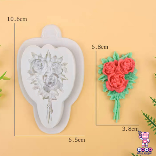 พิมพ์ฟองดองช่อดอกไม้ ขนาด 6.8cm.