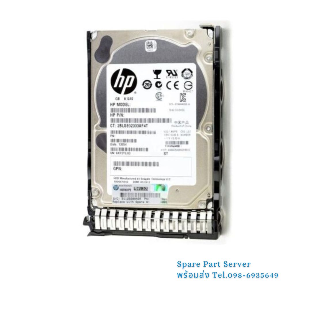 Harddisk Server HP 300GB 10K SAS 6 Gbps 2.5" ประกัน1ปี ราคาพิเศษ Server HP HPE PROLIANT ML350P GEN8 GEN9
