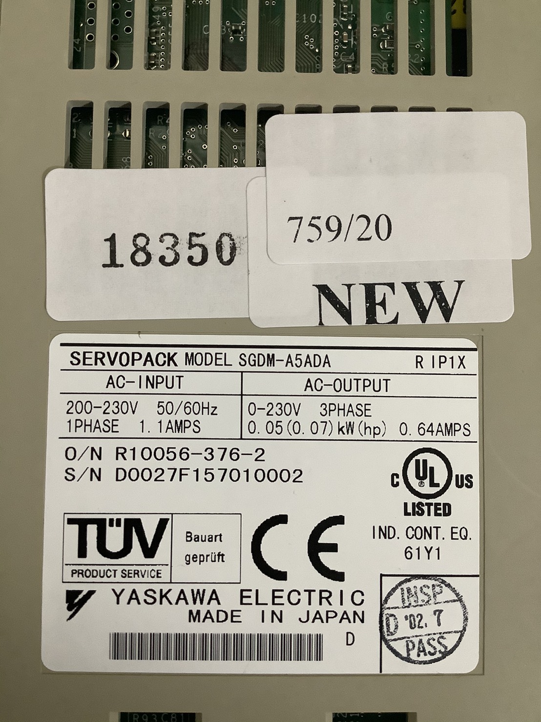 SGDM-A5ADA DRIVE "YASKAWA"