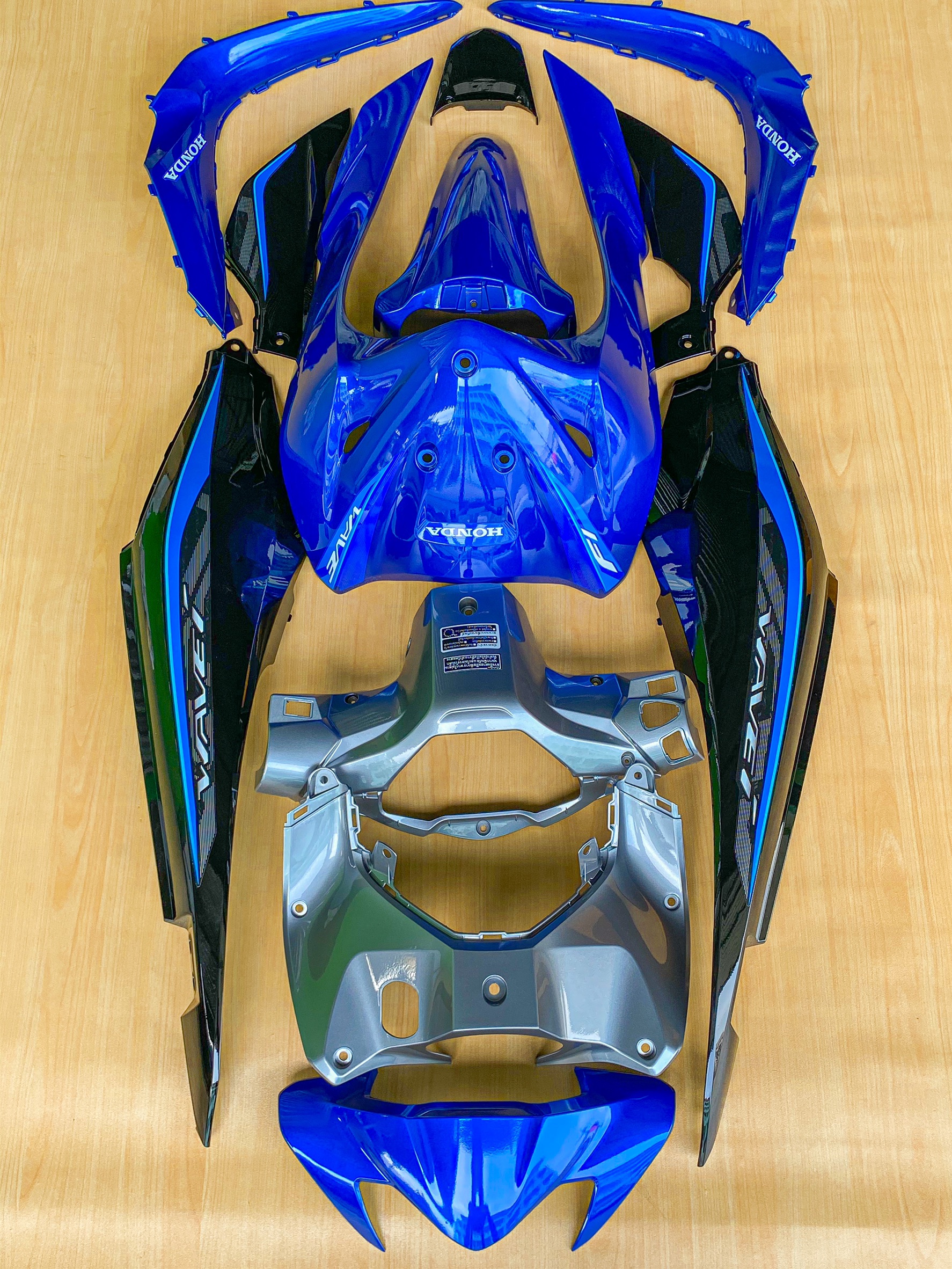 ชุดสี WAVE110i 2019-2020 น้ำเงินดำ 13 ชิ้น 4 กก.