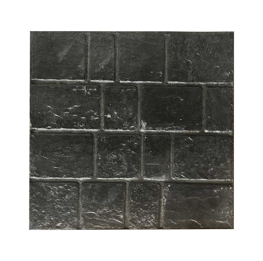 แผ่นปูทางเท้าพิมพ์ลาย ตารางไม่เท่า สีดำ