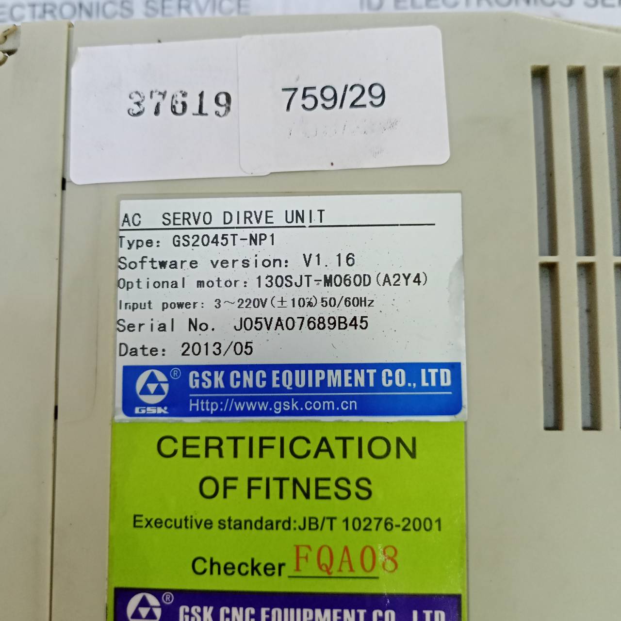 SERVO DRIVE " GSK " MODEL : GS2045T-NP1