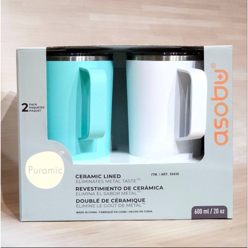 แก้ว Asobu Mug Ceramic Inner Coated Insulated Stainless Steel Cup 20 ออนซ์