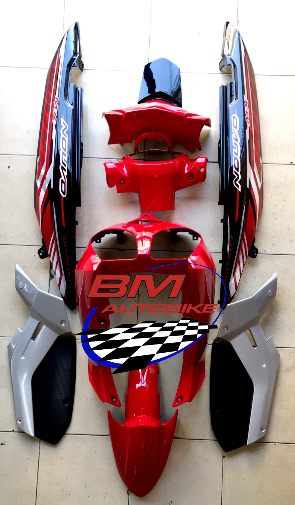 ชุดสี NOUVO-MX แดงดำ นาฬิกา 9 ชิ้น 4 กก.