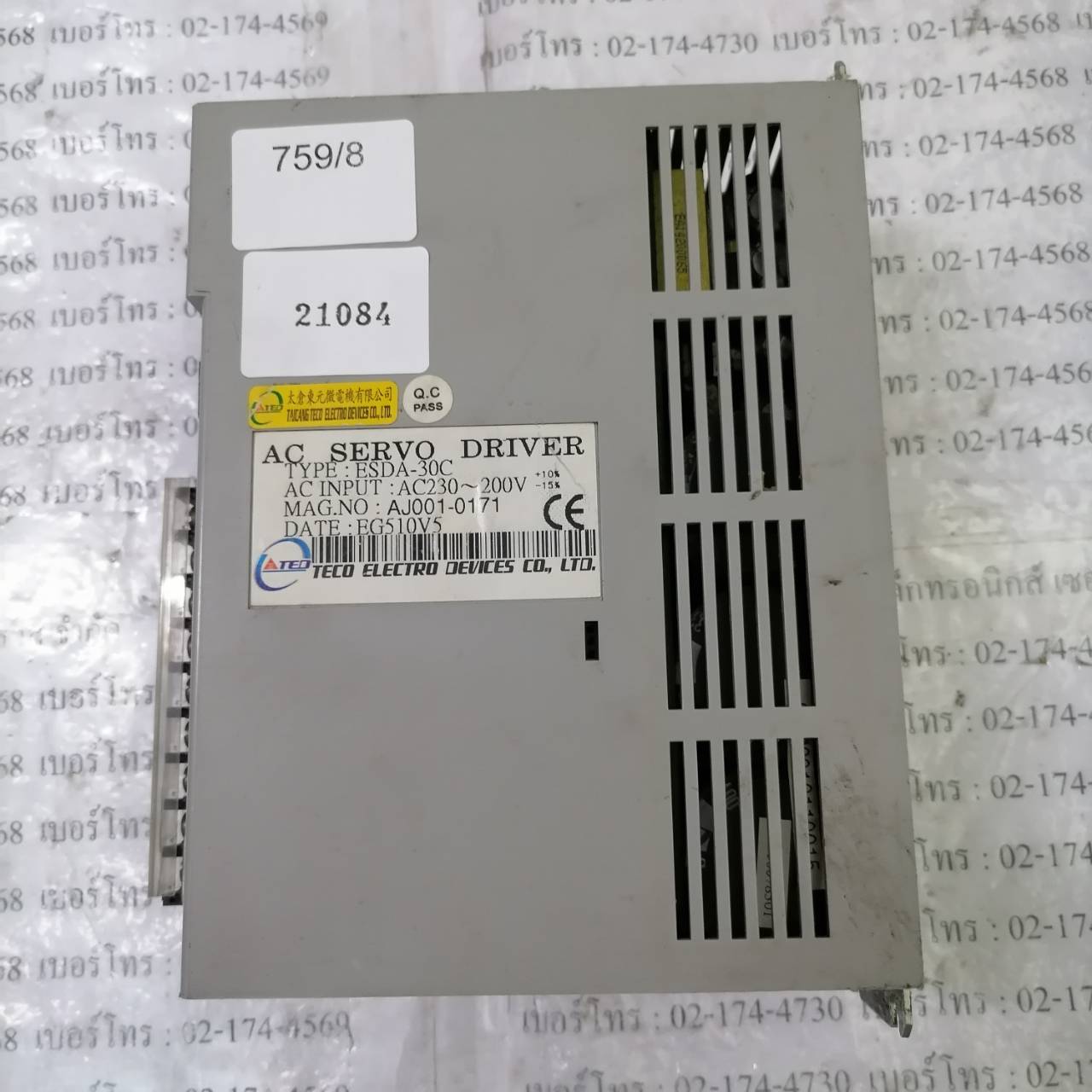 SERVO DRIVE " TECO " MODEL : ESDA-30C