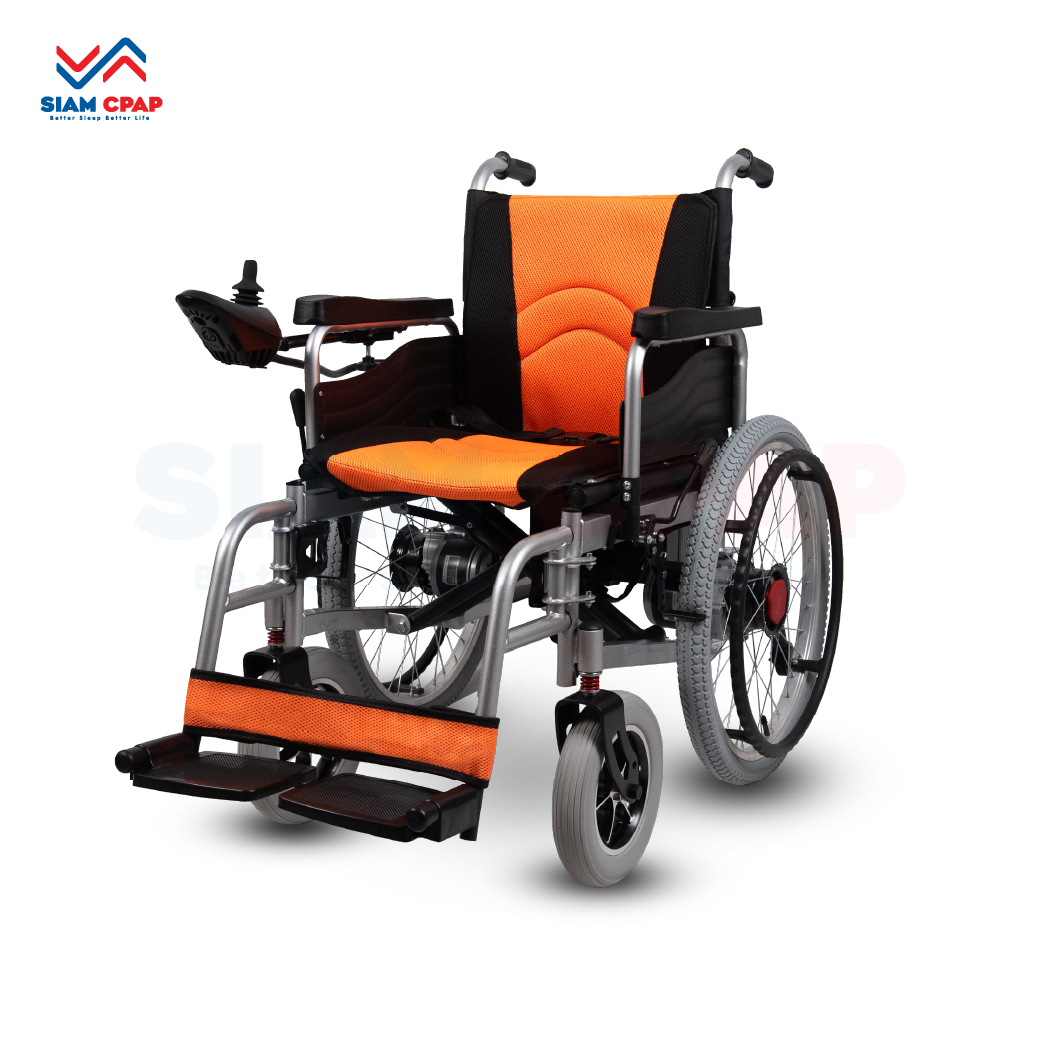 รถเข็นไฟฟ้า แบบพับได้ (Foldable Electric Wheelchair) รุ่นราคาประหยัด รับประกัน 1 ปี