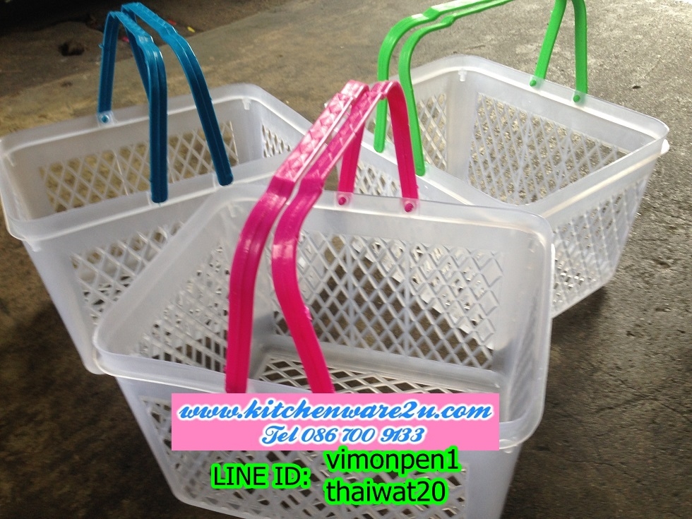 P00398 ตระกร้าสบู่ หูหิ้ว ใส (14*19*13 cm) เกรดเอ (ราคาต่อโหล)