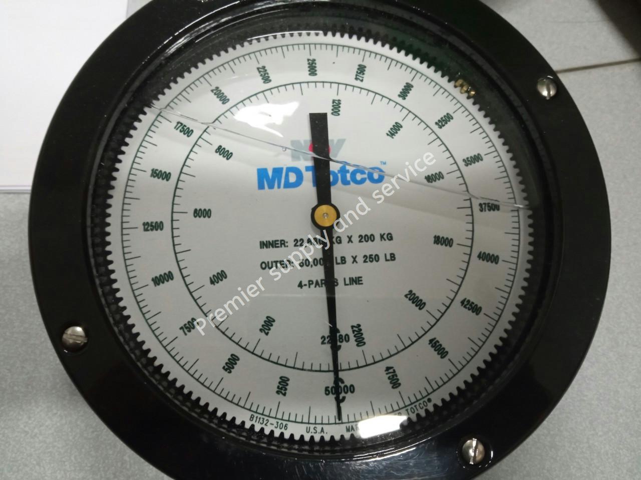 MD Totco GA104-281 Main load cell indicator gauge 6" MD Totco, NOV