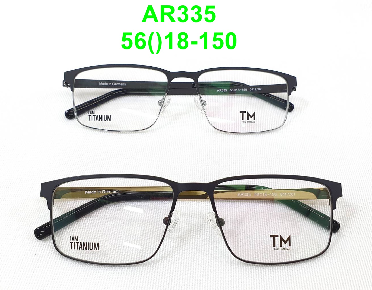 กรอบแว่นตา TITANIUM AR335ทรงเต็มกรอบ