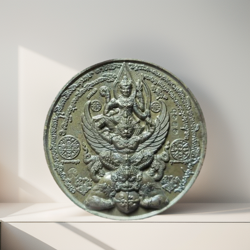 เหรียญนารายณ์ทรงสุบรรณ หลวงปู่สิงห์โต สำนักสงฆ์ป่าทรงธรรม จ.อุบลราชธานี ปี 2567
