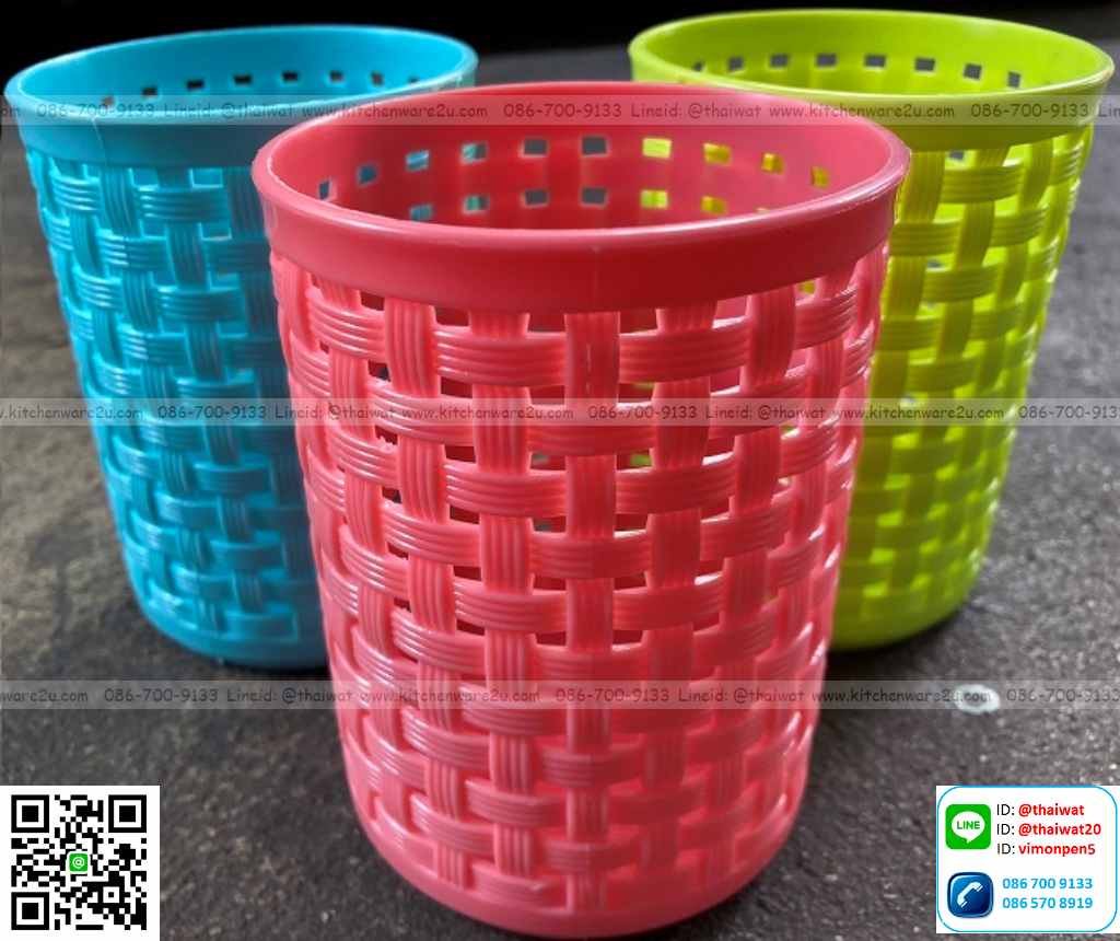 P11351 ตะกร้าเล็ก ใส่ของกระจุกกระจิ๊ก (8*8*9 cm) No.1218 ราคาส่งต่อ 1 โหล:12 ใบ