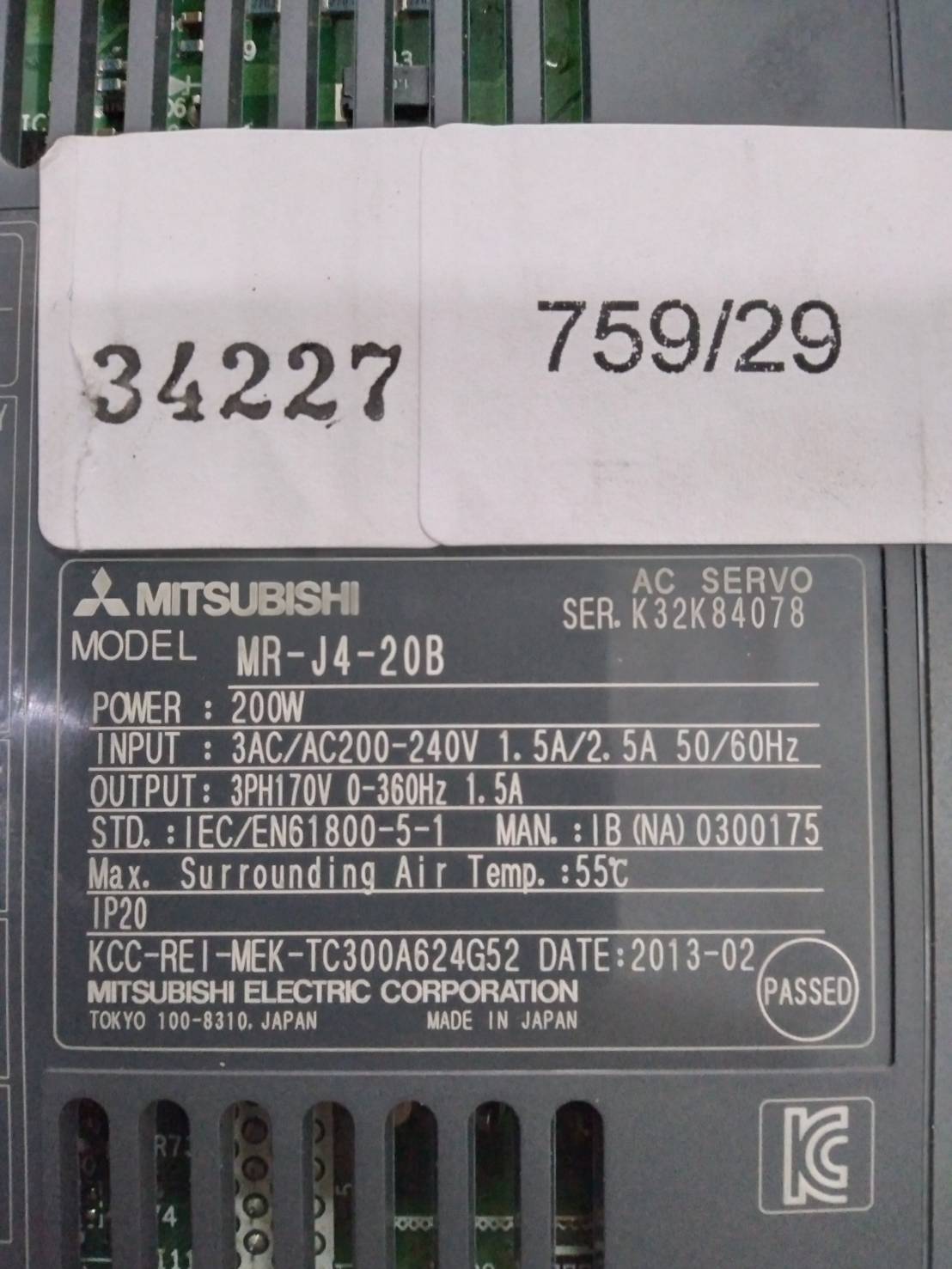 จำหน่าย MR-J4-20B SERVO DRIVE "YASKAWA"