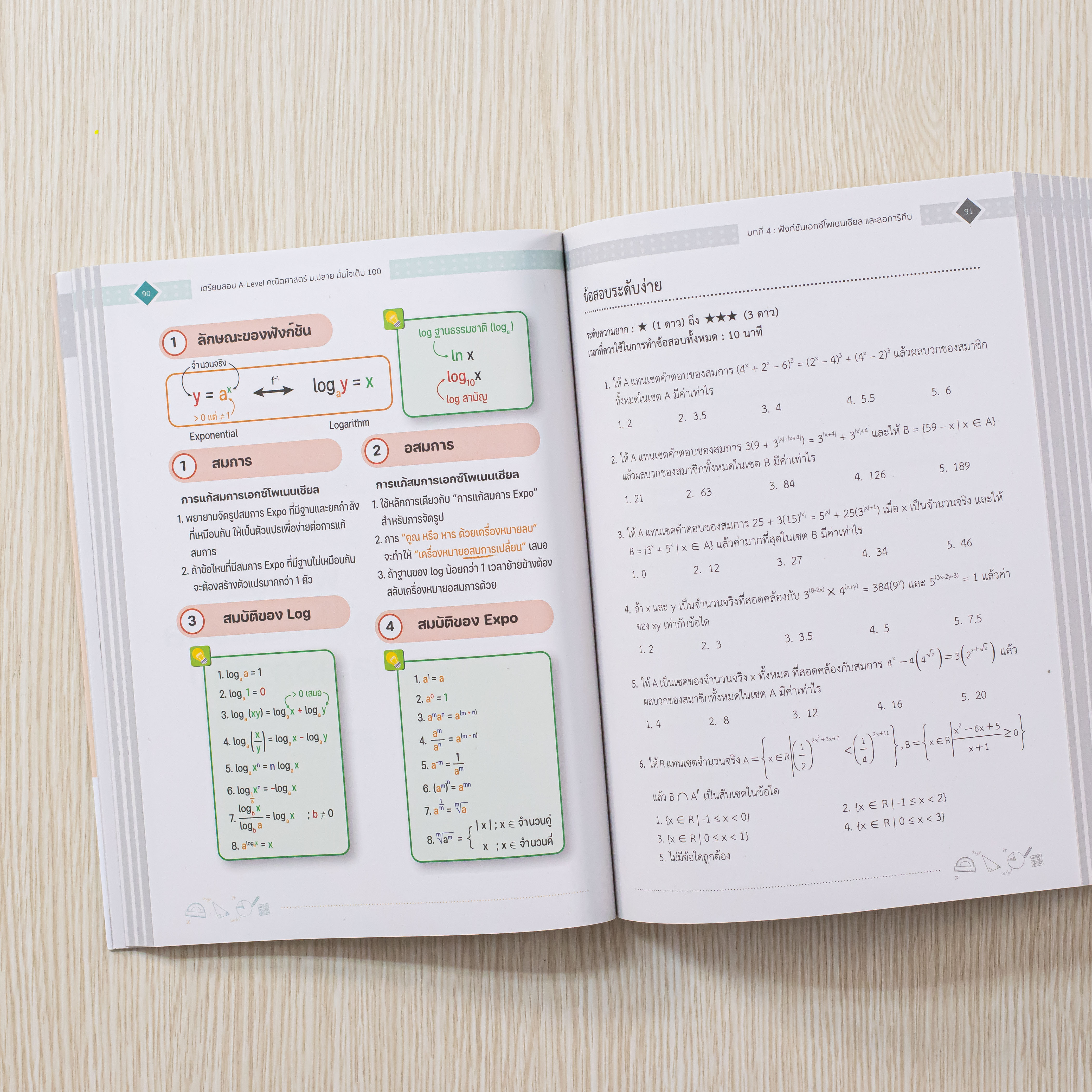 Infopress (อินโฟเพรส) หนังสือ เตรียมสอบ A-Level คณิตศาสตร์ ม.ปลาย มั่นใจเต็ม 100 - 73346