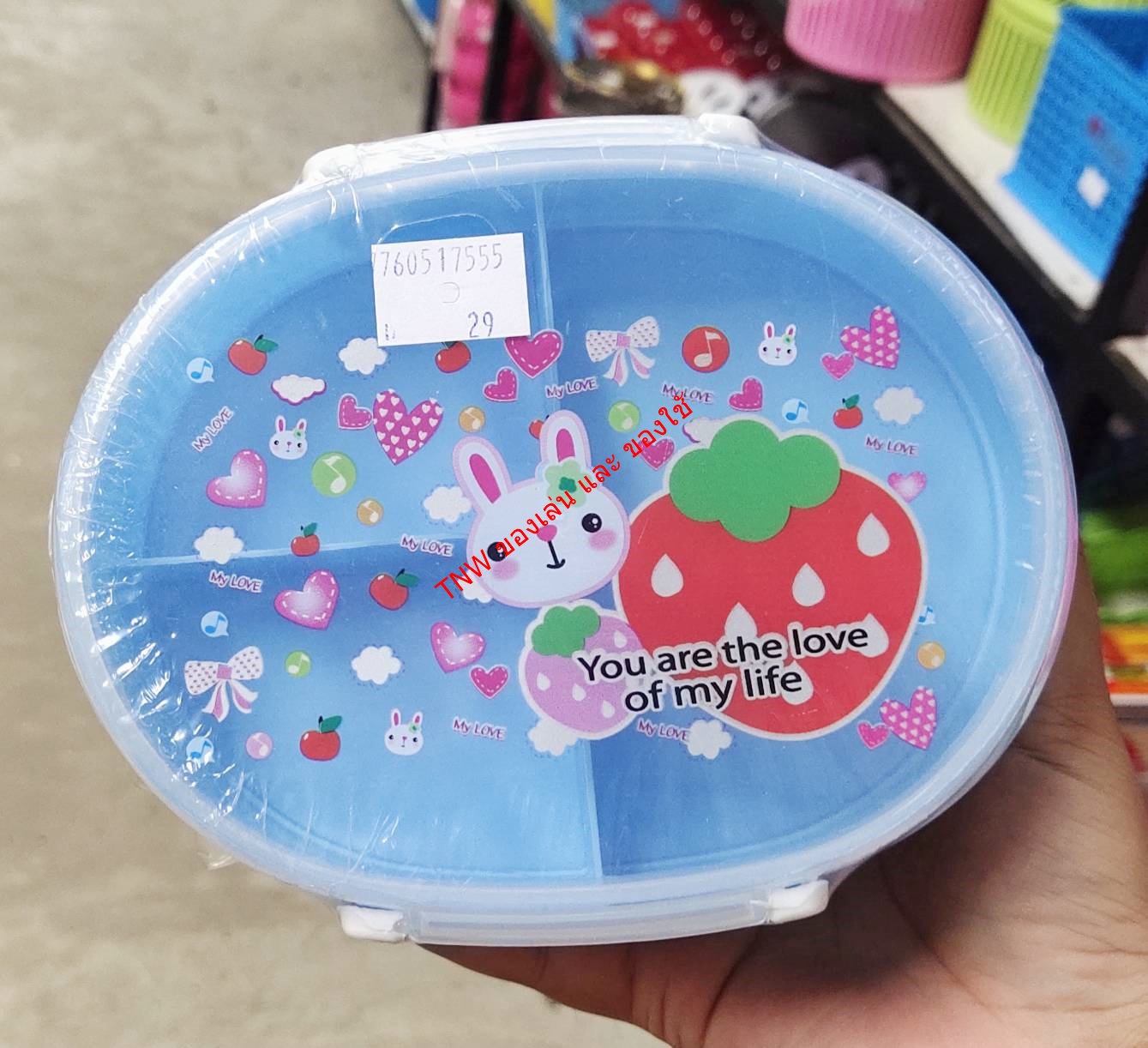 กล่องข้าว กล่องอาหาร ใส่ข้าวไปโเรียน ลายการ์ตูน น่ารัก