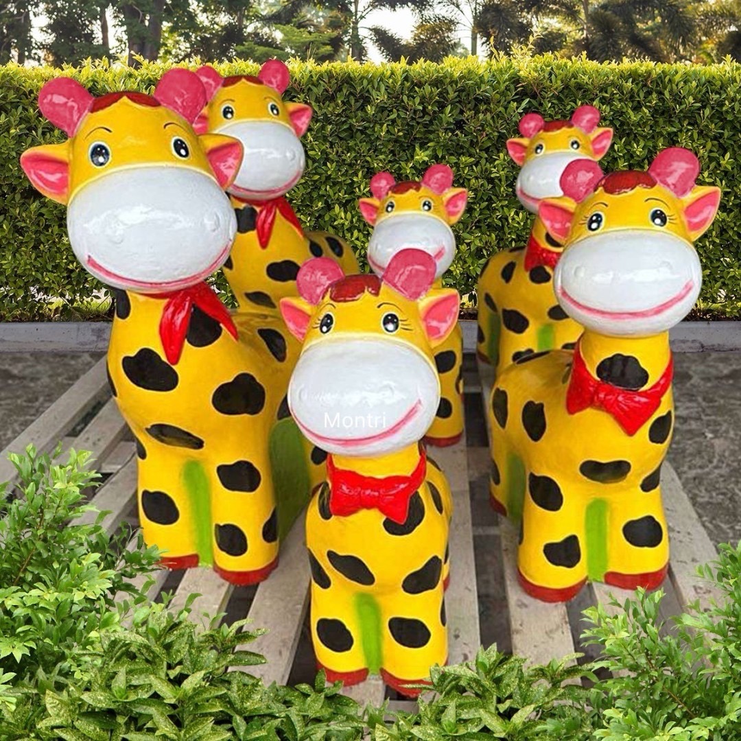 ตุ๊กตายีราฟตกแต่งสวน 6 ตัว สีสันสดใส เพิ่มเสน่ห์ให้ทุกพื้นที่ ทนทานวางกลางแจ้งได้ สุดคุ้ม ตุ๊กตาปูนปั้น