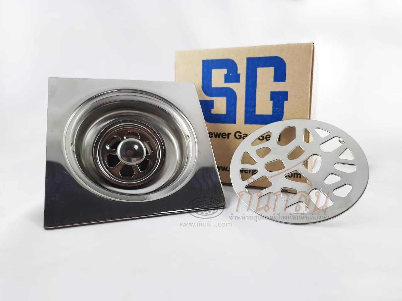 ตะแกรงกันกลิ่นสแตนเลสเกรด 304 หน้ากลม กว้าง 10x10 ซม.