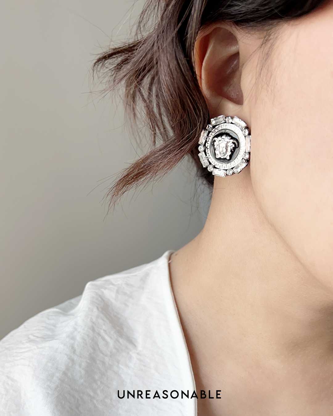 ต่างหู ต่างหูคลิป ต่างหูก้านเงินแท้ น้ำหนักเบา UA0859-01 Unreasonable Accessories