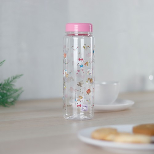 P12161 กระบอกน้ำพลาสติก Hello Kitty ลายลิขสิทธิ์แท้ คิตตี้ สีชมพู ความจุ 560 มล. รุ่น 5230 ราคาขายส่งต่อ 1 โหล : 12 ใบ