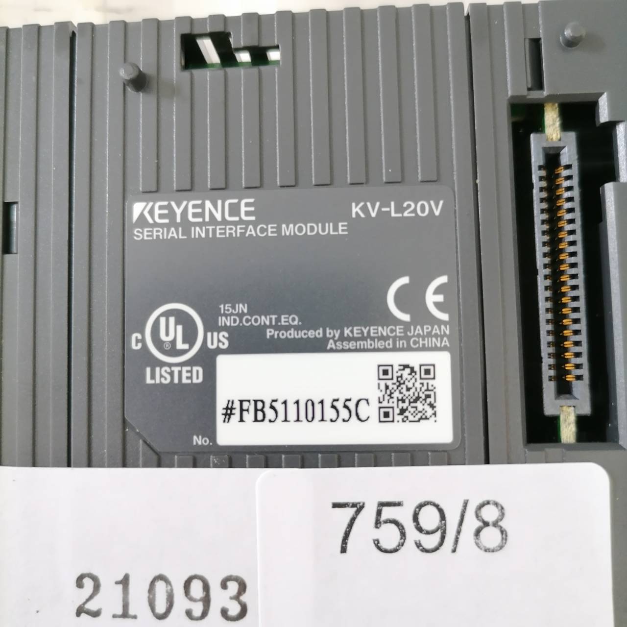 PLC " KEYENCE " MODEL : KV-L20V