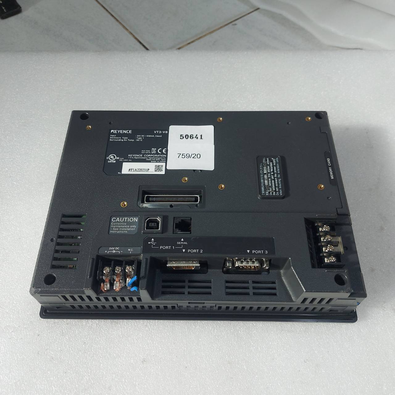 LCD TOUCH SCREEN " KEYENCE " MODEL : VT3-V8